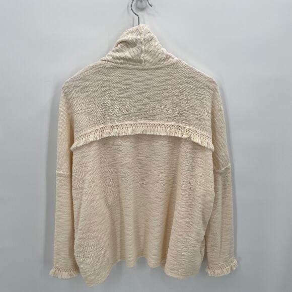 JACK BY BBDakota Cream Ivory Open Fringe Cardigan / S - Picture 10 of 11